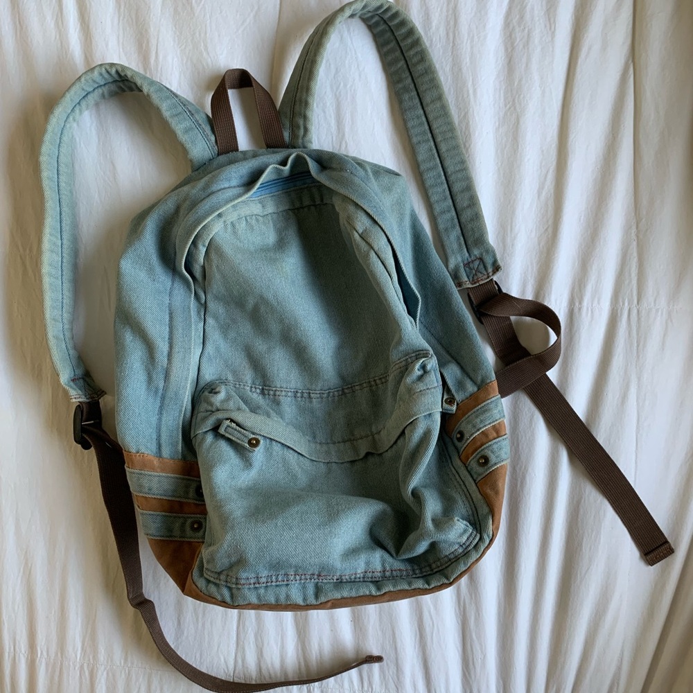 Vintage denim backpack